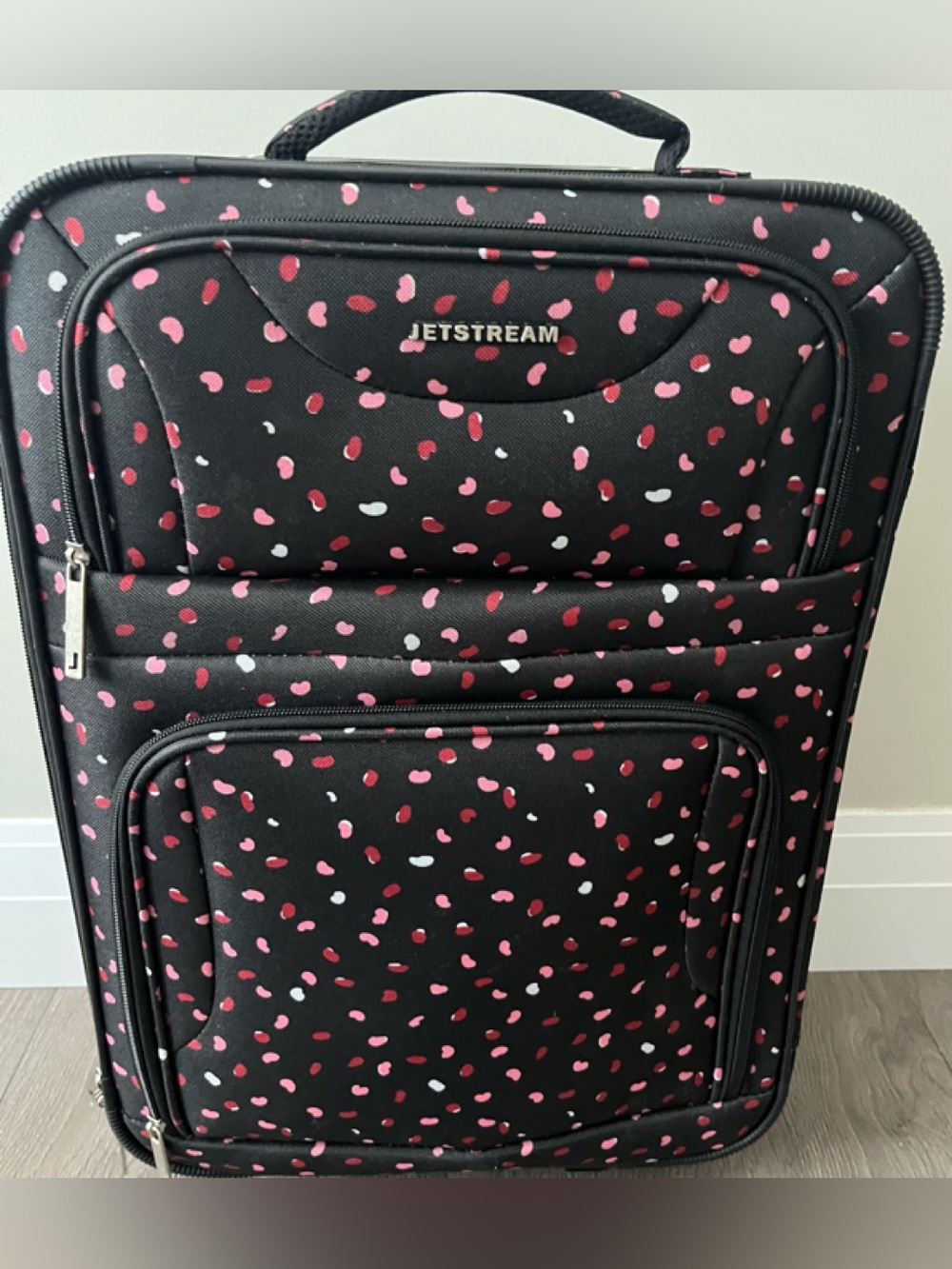 Jetstream Black Carry-On with Pink & White Dot Print - Picture 3 of 12